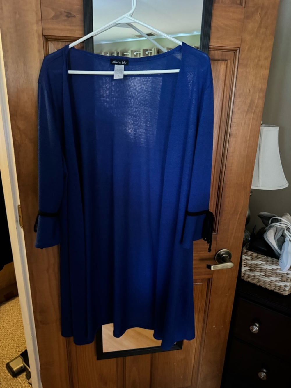 Alfani Blue Open-Front Lightweight Cardigan